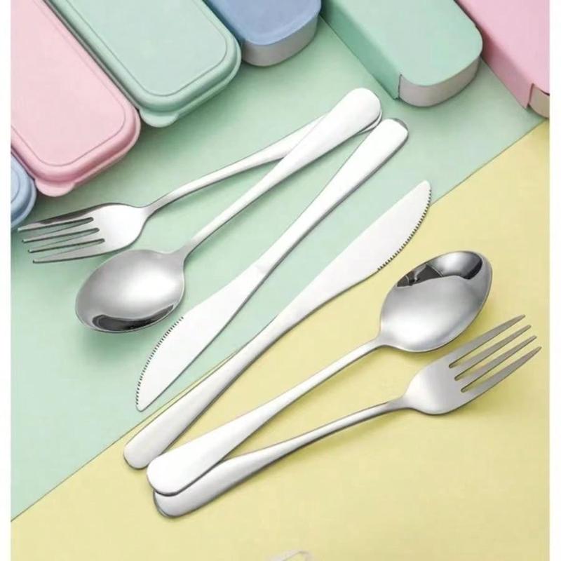 Product Introduction of C&S    Portable Stainless Steel Travel Tableware Set with Storage Box - Chopsticks, Fork, Spoon, Knife, Ideal for Camping, Kitchen Use and as a Christmas Gift 15