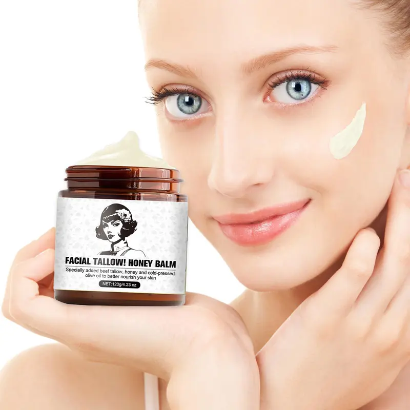 Whipped Beef Tallow and Honey Balm, Moisturizing Nourishing Body Lotion, Body Moisturizer Hydrating Cream Body Care Product, Deep Moisturizing Body Care Product for Daily Use, Skin Soothing Cream, Moisturizer 7
