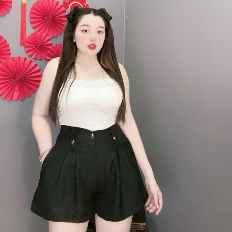 Quần đùi dáng A mùa hè Đậu bigsize nữ - Mã QDM