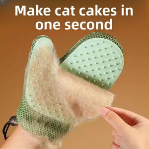 Sarung Tangan Dandanan Kucing, untuk Haiwan Peliharaan, Pembuangan Bulu Kucing, Sesuai untuk Ragdoll, Kucing dengan Rambut Panjang, Alat Penyingkiran Bulu Kucing, Sarung Tangan Urut