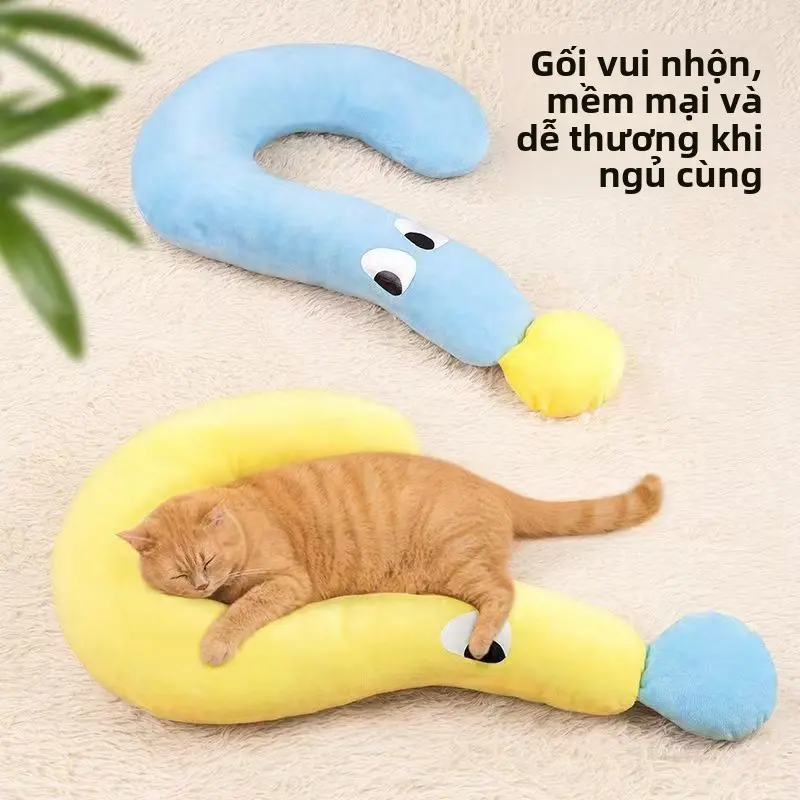 Gối Thú Cưng, Thích Hợp Cho Chó Mèo, Tất Cả Các Mùa, Thảm Ngủ, Chăn Ngủ, Bảo Vệ Cổ, Mềm Mại Và Thoải Mái, Kén cat  tree ổ  cho  chó  ngủ thảm  lót  chuồng  chó ổ  mèo  ngủ nhà  cho  mèo  ngủ gối  chống  liêm  mèo puppies  house  khăn gối  chống  cho  mèo
