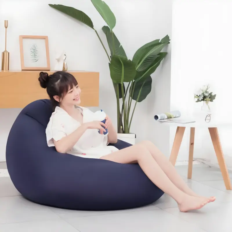 Ghế lười hạt xốp 3ii Home hình trái lê chống thấm Size XL120x130cm L100x120cm M80x100cm S70x80cm Sofa lười, Ghế lười tựa lưng chất liệu sử dụng cao cấp. s of a đệm lười  cho người lớn bean bag giường 5