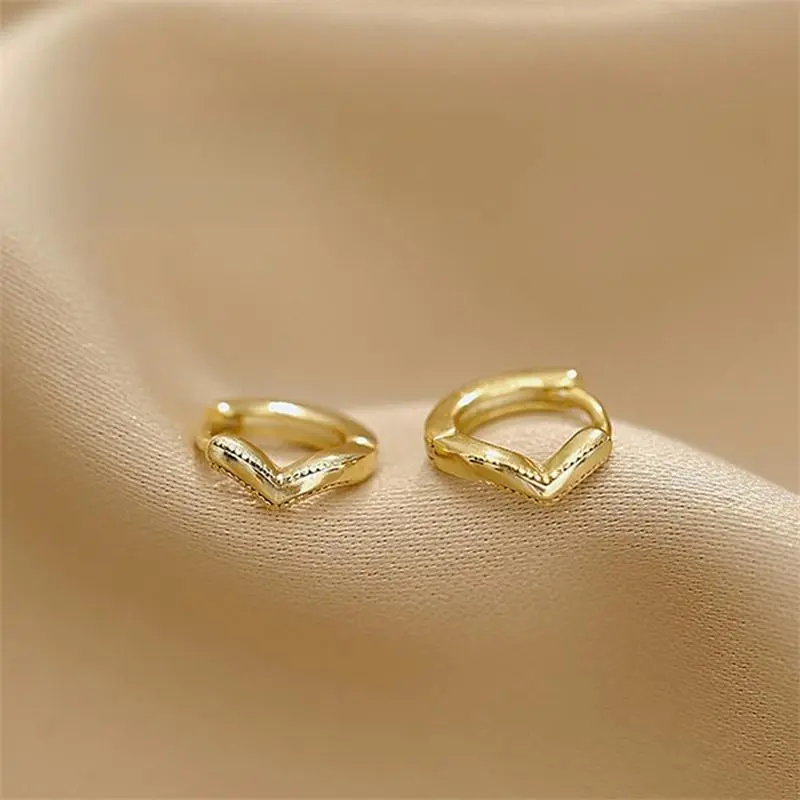 Khuyên Tai Tròn, Phong Cách Hàn Quốc, Phụ Kiện Thời Trang Nhỏ Chất Liệu Thép Không Gỉ, Không Gây Dị Ứng, Không Phai Màu, Dành Cho Nữ 4