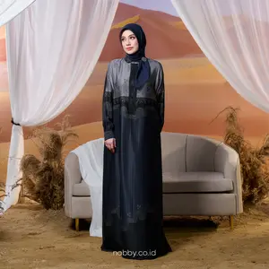 Nobby X Urvilla Dress Gamis Muslim Wanita A Line Bahan Satin Silk Premium