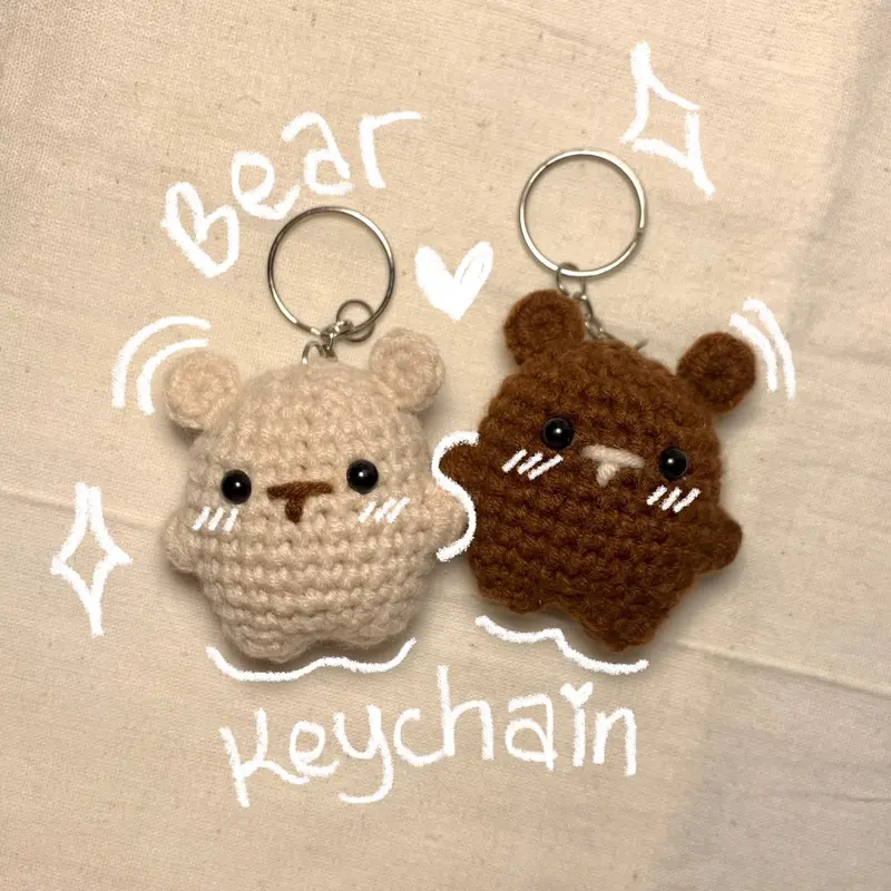 Bear crochet keychain / Gantungan kunci beruang rajut Couple 0