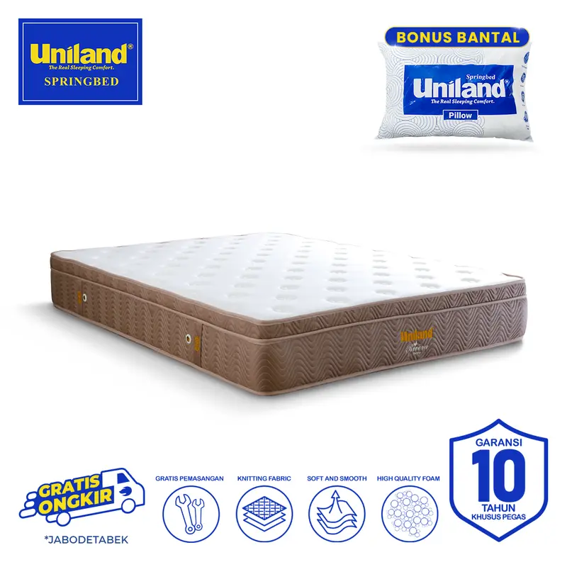 Uniland Springbed Rivera Plushtop Paris - Hanya Kasur Spring Bed Matras 3