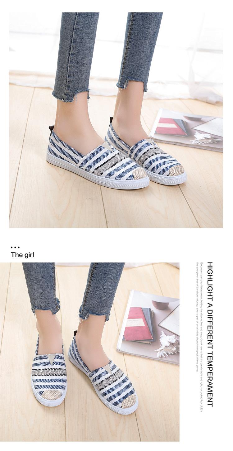 Product Introduction of Cloth shoes women's 2024 summer fashion shallow mouth women's shoes soft sole one pedal fisherman shoes casual Thomas canvas shoes women Footwear Walking Shoes Girl Slipon Comfort Parent Bedroom Tactical Bridal 15
