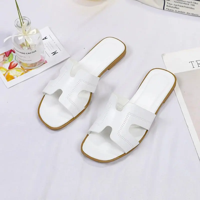 Summer Women's Flat Shoes, Women's Open-toe Outdoor Beach Sandals, Fashionable Casual Flip-flops
