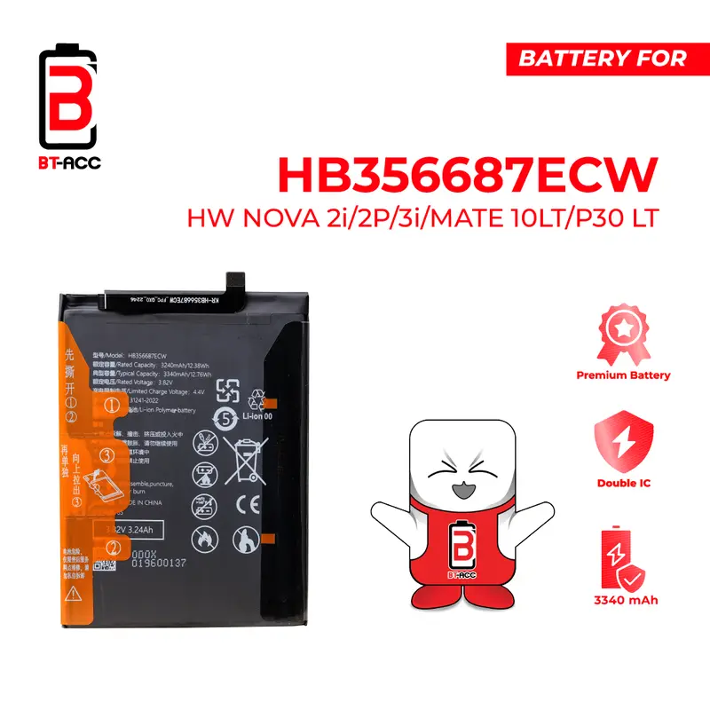 BT-ACC B356687ECW Baterai Compatible For HW NOVA 3I/NOVA 2I/MATE 10 LT/P30 LT