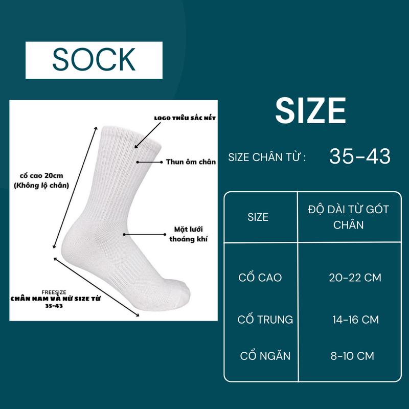 Product Introduction of Tất Vớ Nai Trắng ,Đen Thể Thao Nam Nữ Cổ Cao Thời Trang Unisex Style Hàn Quốc. 0