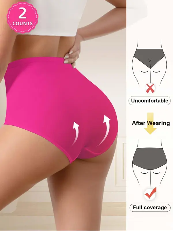 Women's Letter Print High Waist Brief, Regular Fit Breathable Comfortable Panty for Daily Wear, Women's Underwear for All Seasons, Womenswear 5