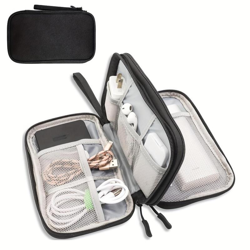 Product Introduction of Electronics Accessories Storage Bag, 1 Count Waterproof Cable Organizer, Travel Essentials Storage Bag, Portable Storage Bag for Home & Travel, Computer 0