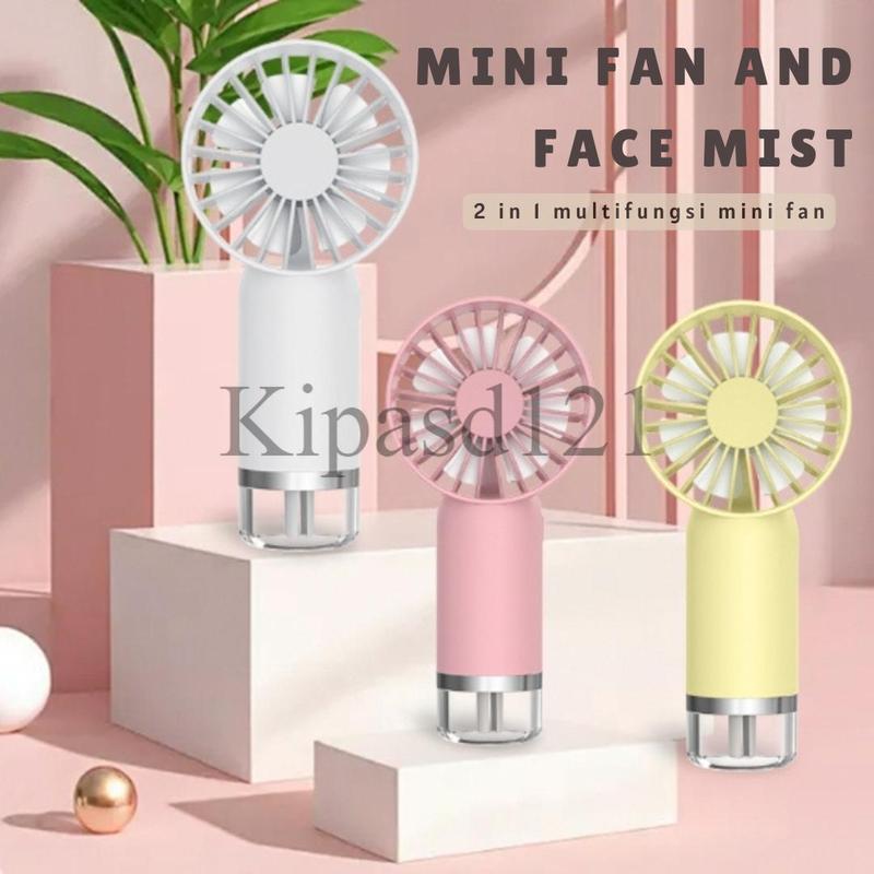 Kipas Angin Mini Fan dan Face Mist Portable USB Rechargeable - Kecil dan Isi Ulang 0