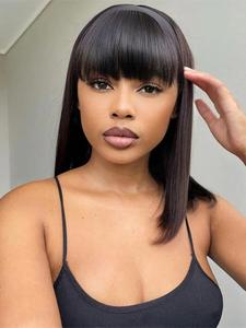 Fashion Human Hair Bangs, Natural Fluffy Hair Bangs for Women, Human Hair Wigs for Party, Daily Use