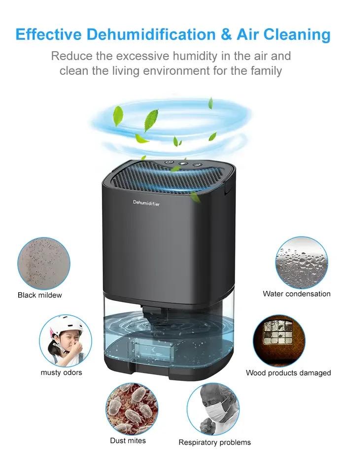 Product Introduction of Haijieer 350ML/D Dehumidification capacity Dehumidifier Small household indoor basement dry moisture absorbent clothes dryer 9