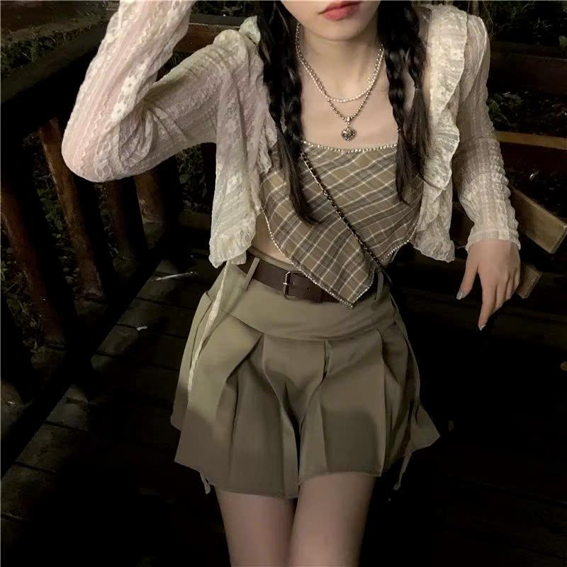 Áo khoác cardigan hè Cardigan dáng ngắn mặc với áo 2 dây Cardigan nữ Meimei SA36 1