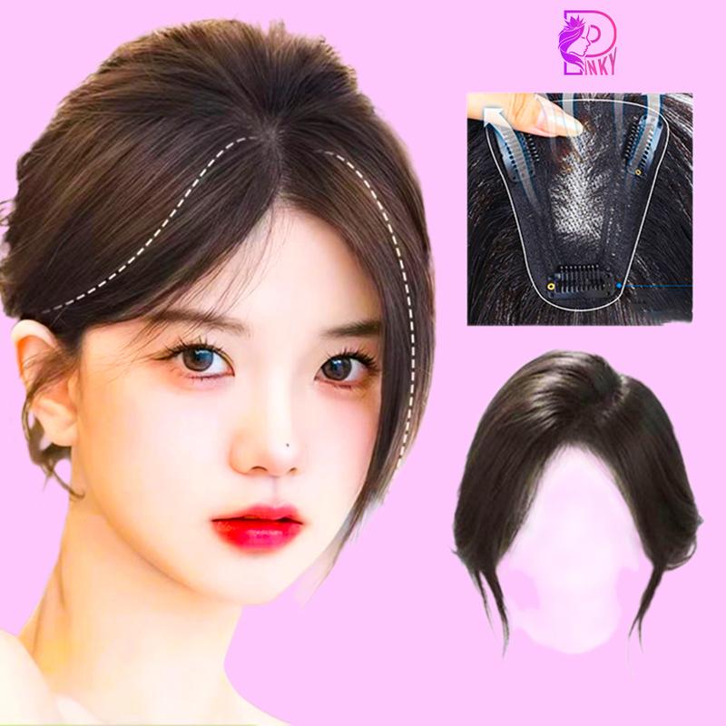 Kẹp tóc mái che hói phủ bạc siêu lưới có thể điều chỉnh ngôi - Tóc giả che hói mái bay hàng siêu đẹp Women Wig