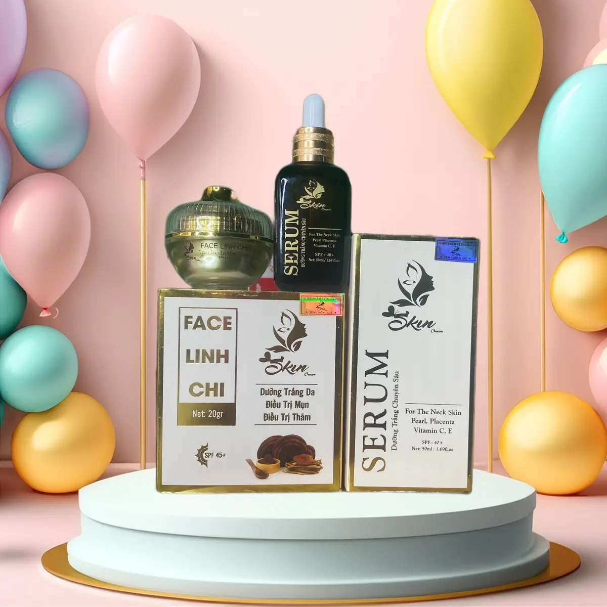 SERUM (50ml) + KEM LINH CHI (20gr) -Skincream - Tất cả các loại da Skincare