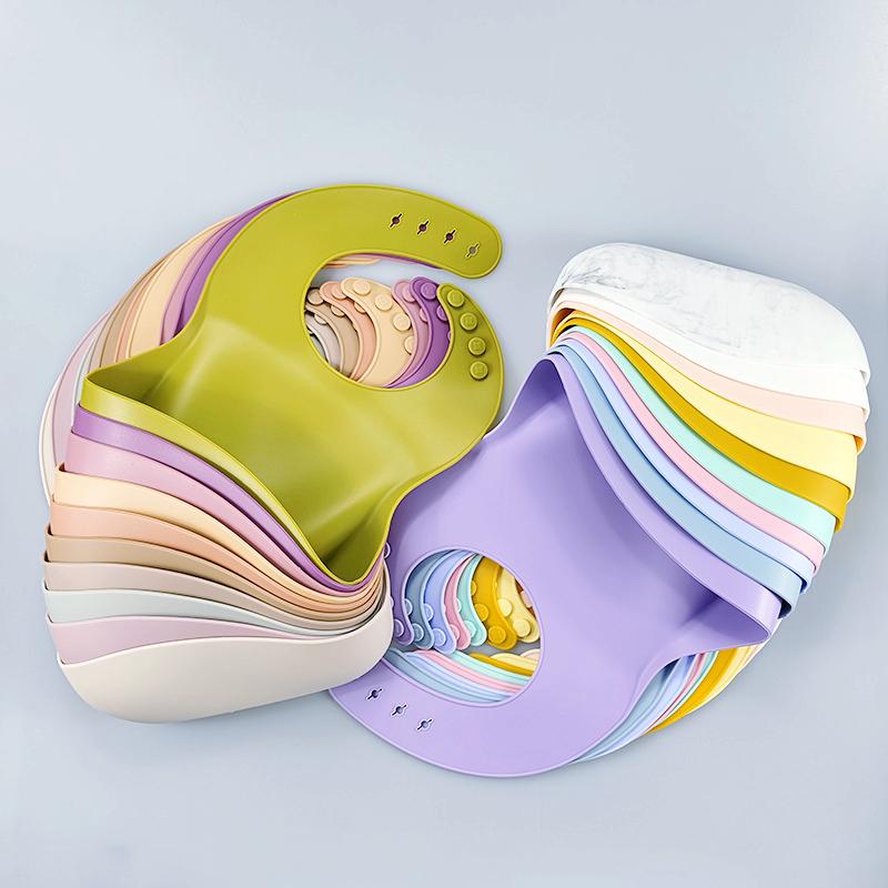Product Introduction of Baby Waterproof Silicone Thicken Bibs Apron Toddler Girl Boys Feeding Adjustable Bib Silicone 0
