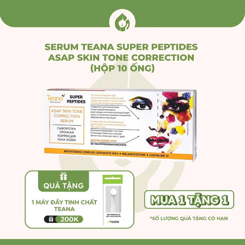 [MUA 1 TẶNG 1 TRONG LIVESTREAM] Serum Teana Super Peptides ASAP Skin Tone Correction 10ml/20ml