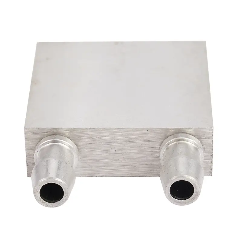 Khối làm mát nước, vật liệu hợp kim nhôm chính, kích thước 40x40mm, cho bộ làm mát nước lỏng, hệ thống tản nhiệt, màu bạc, thích hợp cho máy tính để bàn và máy tính xách tay, sử dụng cho CPU 3