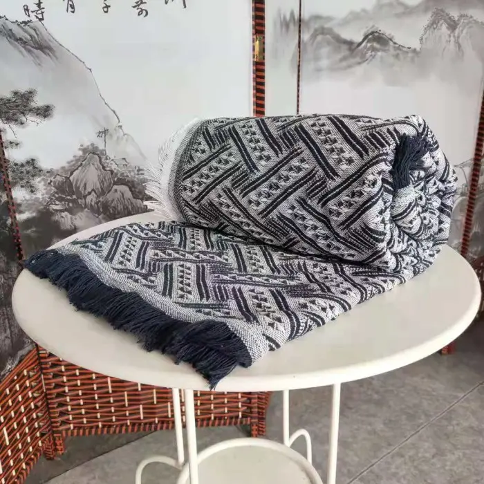 nordic blanket untuk properti foto - White Navy
