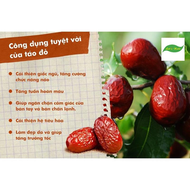 Táo đỏ Tân Cương sấy khô Let's Nuts túi 1kg 3