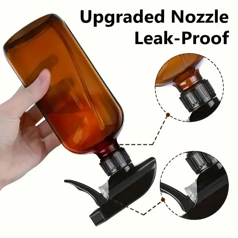 300ml/500ml Refillable Amber Spray Bottle, Perfect for Essential Oils, Cleaning Products and Aromatherapy, Empty Spray Bottle for Home 3