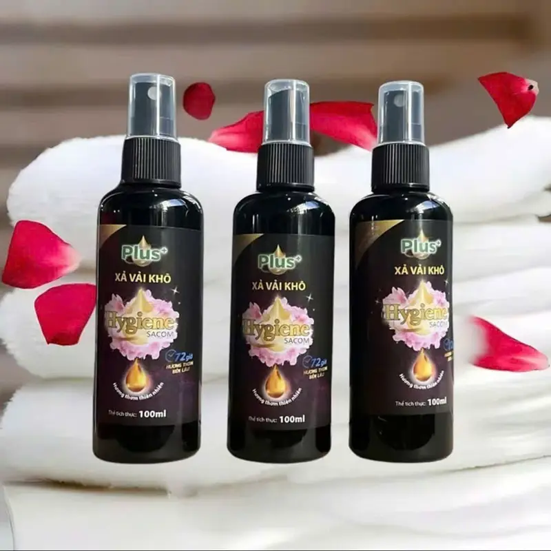 ( Combo 3 Chai ) Nước xả vải khô Hygiene Plus+ dạng xịt - Dung tích 100ml Làm Sạch Xịt Thơm Quần Áo 6