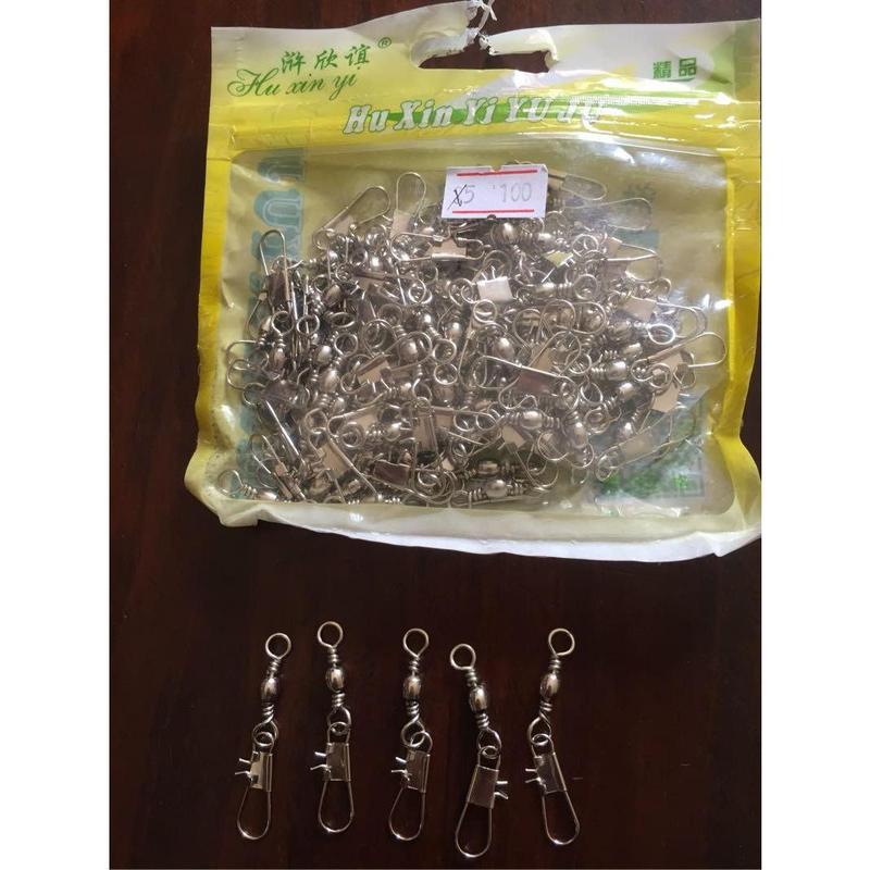  Gói 100 cái Khóa link chống xoắn cước câu cá - chịu tải trọng lớn 