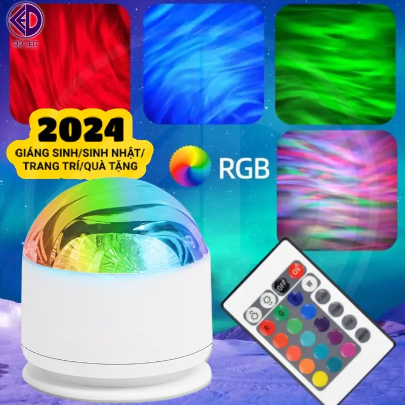 2-IN-1 Đèn ngủ Đèn GALAXY Cực Quang Đèn Chiếu Bầu Trời Sao,led decor đèn trang trí con mắt động đèn magic lights đèn trái châu xoay đèn led bay phòng đèn ngủ tích điện đèn xoay 360 độ 7 màu galaxy ngân hà đám mây đèn ảo giác 6