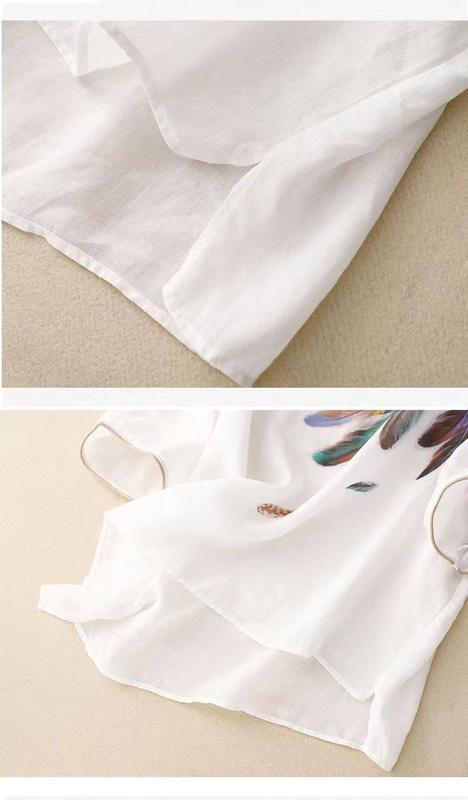 Product Introduction of Cotton and linen top retro art floral print summer New loose round neck breathable versatile thin short sleeve t-shirt 10