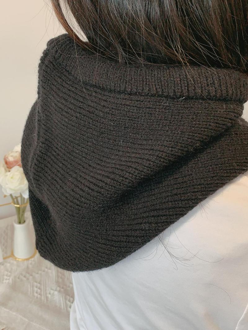 Product Introduction of Solid Color Pullover Hat, Casual Warm Hooded Hat for Fall & Winter, Fashion Accessories for Women & Men 7