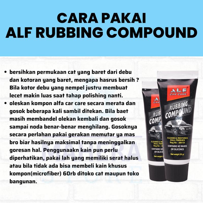ALF RUBBING COMPOUND PENGHILANG BARET BODY KENDARAAN MOBIL / MOTOR 100% AMPUH 4