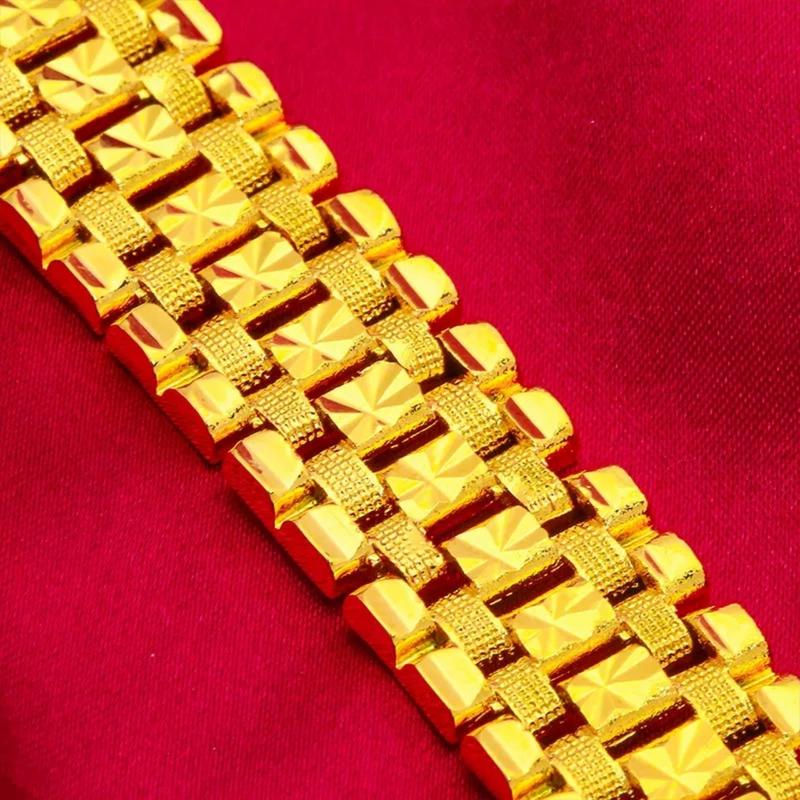 Lắc tay mạ vàng 24k sàg trọng bền mầu không đen 1
