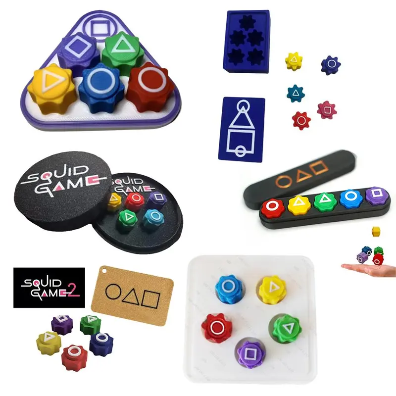 Đồ Chơi Bắt Đá Truyền Thống Hàn Quốc Squid Game Gonggi, 5 Cái / bộ, Đạo Cụ Xúc Xắc Trò Chơi 0
