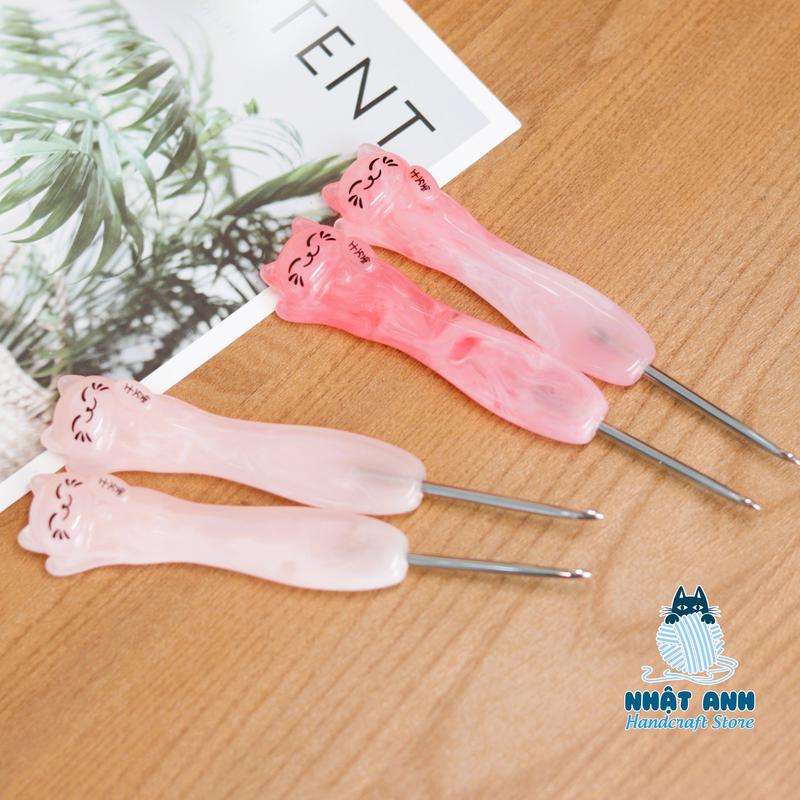 HÀNG SẴN Kim móc len Jinlan mèo thần tài nội địa Trung cán nhựa resin