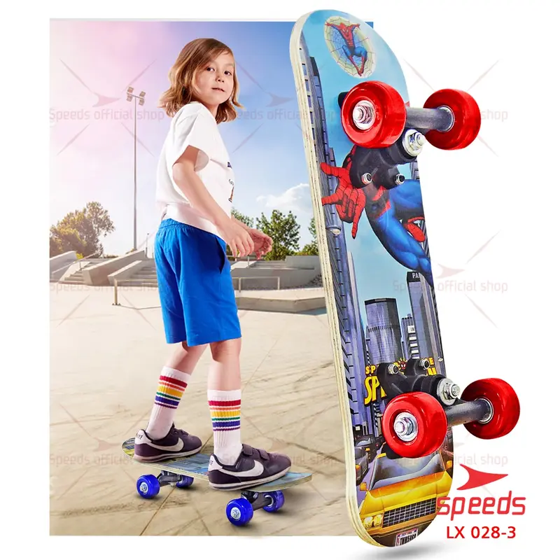 SPEEDS Skateboard Anak Papan Luncur Papan Roda Bergambar Olahraga 028-1705 8