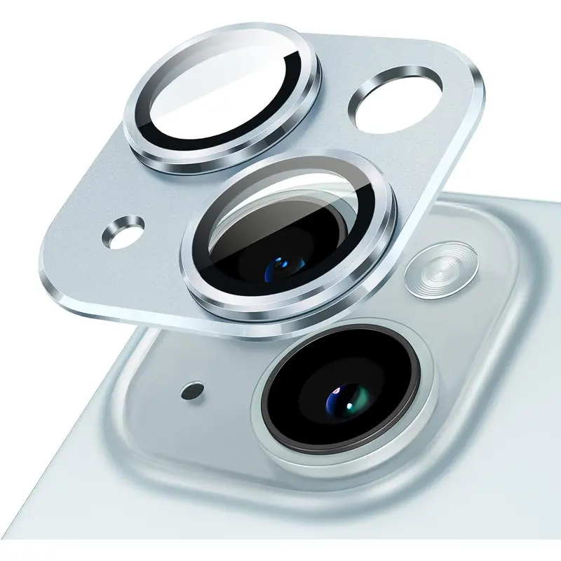 Vỏ Ốp Bảo Vệ Ống Kính Máy Ảnh, Chất Liệu Titan, Tương Thích Với iPhone 16, 15, Pro Max, 14 Plus, 13 Mini, 12, 11, 15Pro, Phụ Kiện Điện Thoại, Cung Cấp Sự Bảo Vệ 8