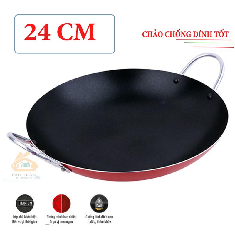 Chảo chống dính 2 quai sâu lòng size 24 cm - Chảo chống dính 2 quai Cao Cấp