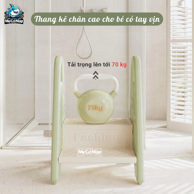 Thang kê chân cao có tay vịn hỗ trợ bé làm việc dễ dàng hơn, Trọng tải lên tới 75kg 8