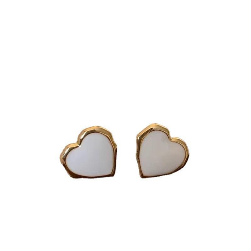 Product Introduction of S925 Silver Needle New Niche Design Heart-shaped Earrings Elegant All-match Small Fresh Earrings Earrings 23