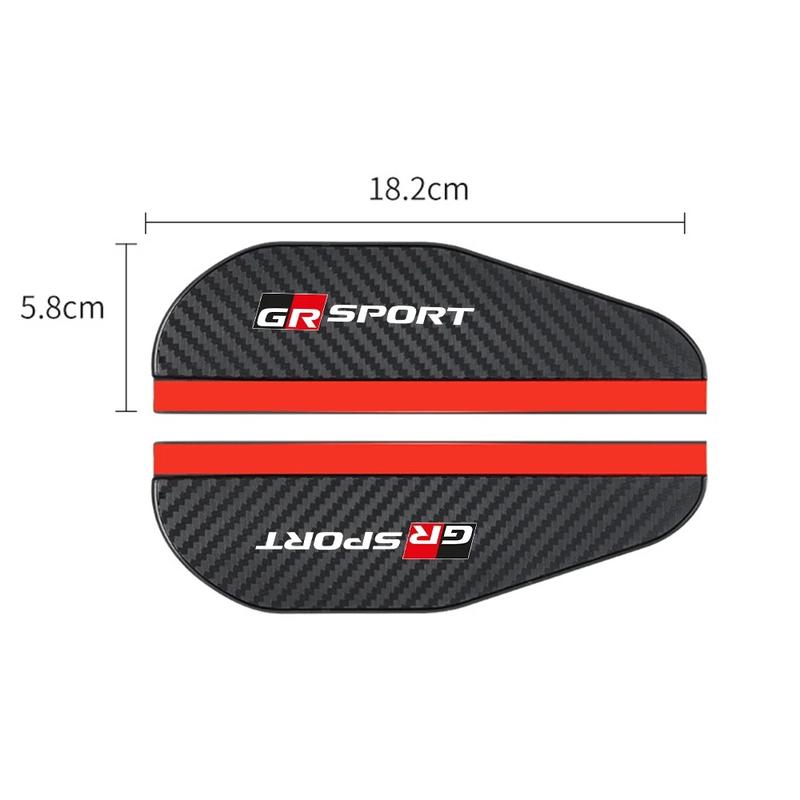 Product Introduction of 2025 Car Rearview Mirror Rain Block Board Side Window Deflector Thick Carbon Fiber Texture Rearview Mirror Window Deflectors 6