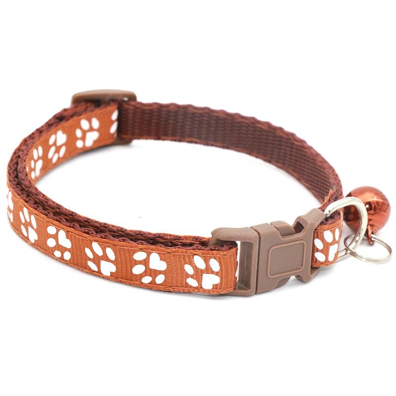 Product Introduction of 1R Pet Patch Collar Dog Cat Collar Single Footprints Paw Print Bell 29