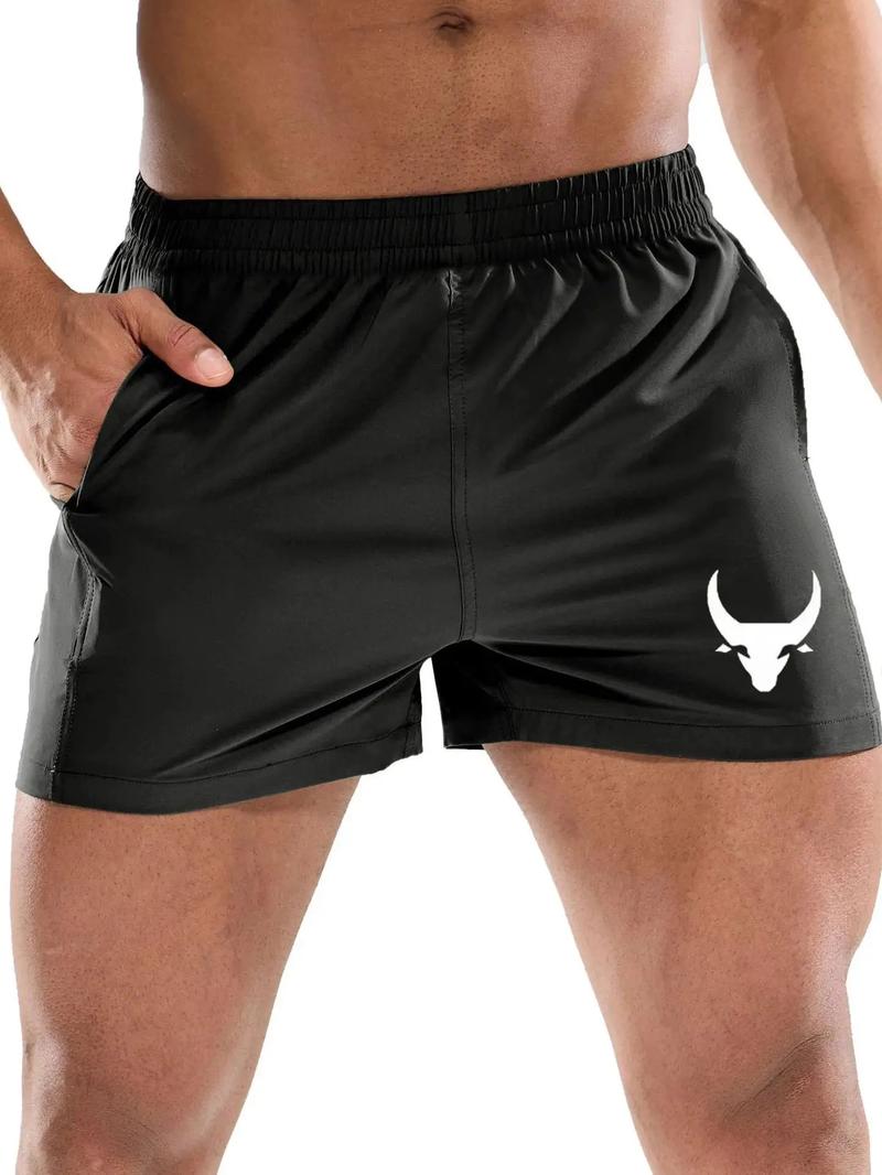 Product Introduction of Summer men's sports bullhead shorts with zippered pockets, suitable for running and fitness, breathable quick drying shorts 2