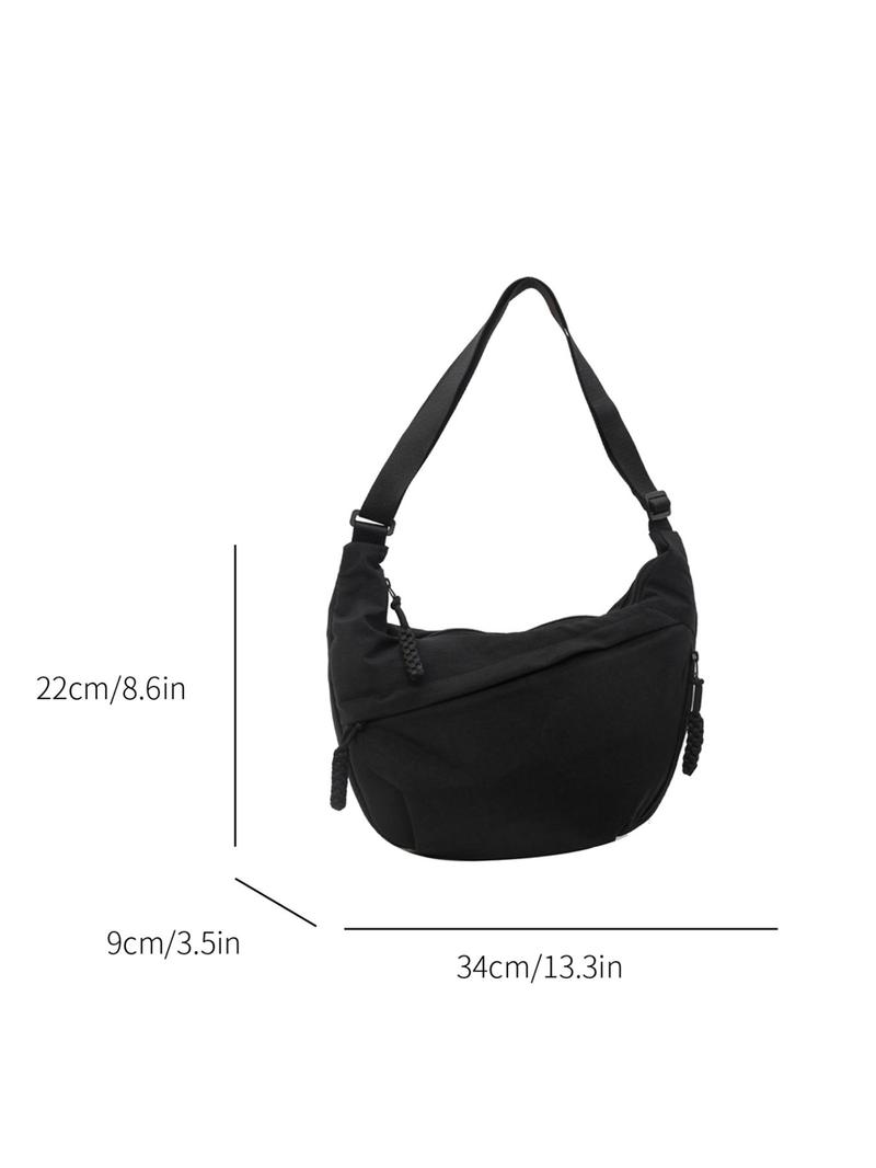Product Introduction of Men's Casual Plain Color Crossbody Bag, Lightweight Shoulder Bag, Fashionable Sling Bag for Daily Commuting & Travel Use 1