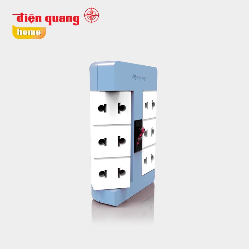 Ổ cắm Xoay 90° Điện Quang ĐQ ESK RT 6 (6 lỗ)