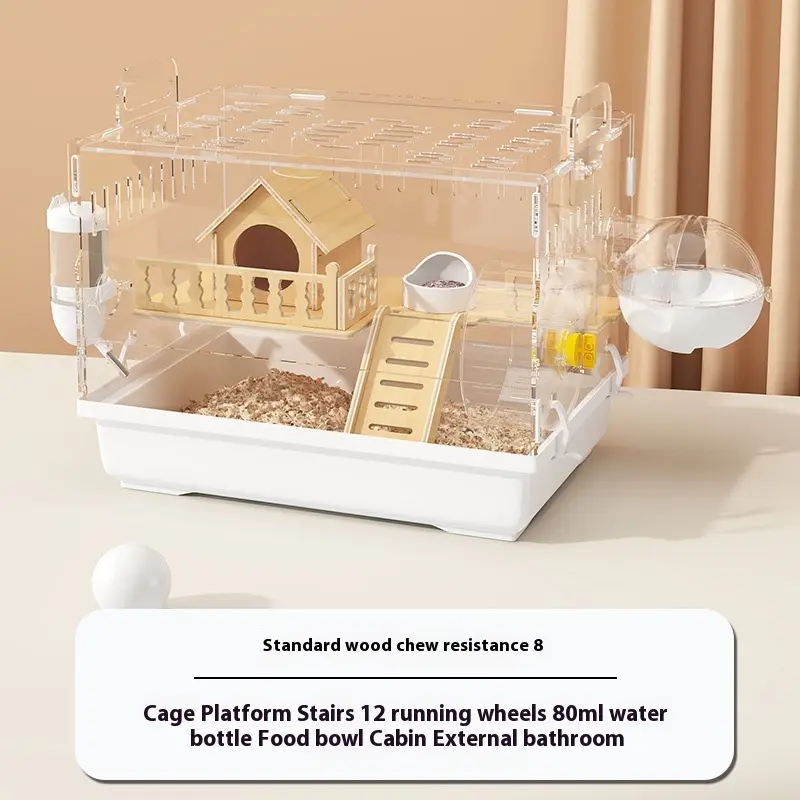 Lồng Hamster, Thiết Kế Đặc Biệt Gấu Vàng, Siêu Lớn (47), Chất Liệu Acrylic, Sang Trọng, Giá Rẻ, Đồ Dùng Hamster Lớn 8