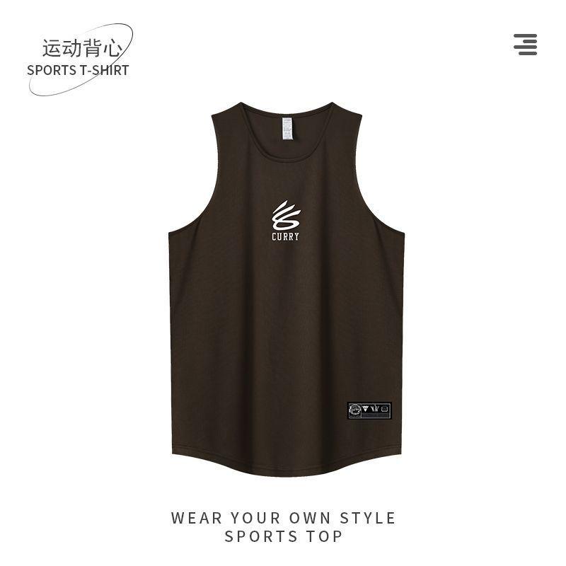 Men's plus Size Curry Training Wear Basketball Vest American Quick-Drying Summer Loose Men's Fitness Clothes Running Sports Sleeveless T-shirt 9