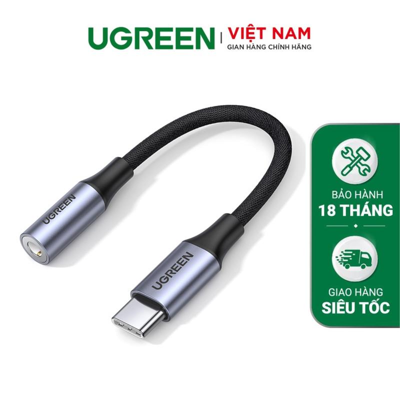 Cáp Chuyển Đổi Type-C sang Audio 3.5 UGREEN Hỗ trợ chip DAC | Tương thích iP15, SS (Android) | Vỏ hợp kim, Chống nhiễu | Bảo hành 18 tháng 1 đổi 1 |  AV161 | Phụ Kiện